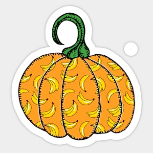 Bananas Pumpkin Sticker